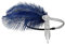 amangul Bandeau à plumes style années 1920 pour bal de fin d'année, événement spécial, mariage, fiançailles, nuit (bleu marine)