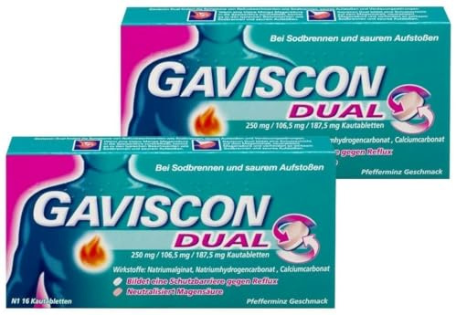 GAVlSCON Dual 250 mg - 106 5 mg -187 5 mg 2 x 16 Kautabletten