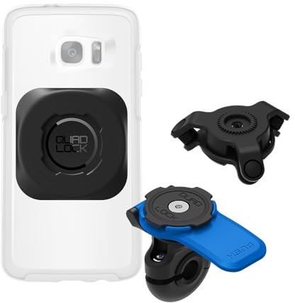 QUAD LOCK Motorrad-Telefonhalterungsset für Spiegel mit Vibrationsdämpfer und MAG-Universaladapter