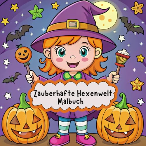 Zauberhafte Hexenwelt Malbuch: Malbuch für kleine Hexen, Malbuch hexen und Zauberer für Kinder, Malbuch für die kleine Magierin, Halloween Hexe Malbuch, Hexenwerk Malbuch.