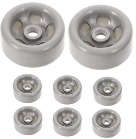 Mikikit 8St Trocknerzubehör Trocknerräder Trocknerteile Riemenscheiben tragen Plastik Dark Grey