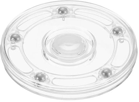 sourcing map Acrylic Lazy Susan Turntable, 3.5 Inch Clear Turntable Organizer Ball Bearing 360 Degree Rotating Tray for Spice Rack Table Cake Kitchen Pantry Decorating Bathrooms