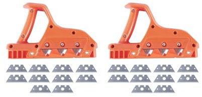 Set di 2 pialle a tripla lama per tagliare manufatti manufatti e taglierine, 45 gradi, arancione