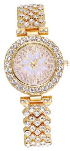 CALLARON Reloj Mujer Decorativo con Incrustaciones De Cristales Diseño Elegante y Correa Ajustable Accesorio Brillante para Señora Resistente y Preciso Estilo Sofisticado