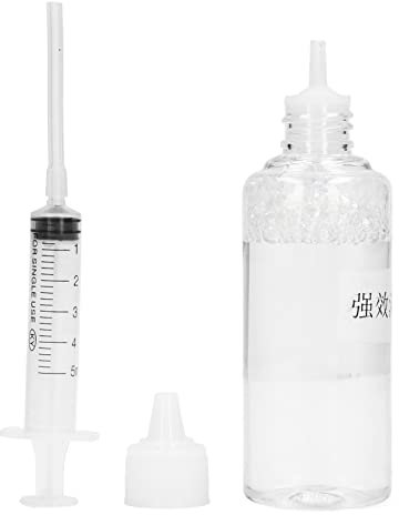 Mavaol Ink Cleaning Solution Strong Dissolve Ability Nozzle Dye Cleaning Fluid with Syringe Inkjet Printer Cleaning Fluid Efficient Printer Head Protection