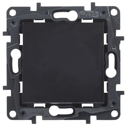 LEGRAND Pulsador componible 6A para instalación empotrada, Gama Niloé Step, Color Antracita, 398234