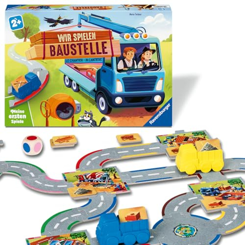 Ravensburger 12010018 Wir Spielen Baustelle - Meine ersten Spiele: Kinderspiele, Spiele ab 2 Jahre, für 1-2 Spieler, Geschenk für Mädchen oder Junge