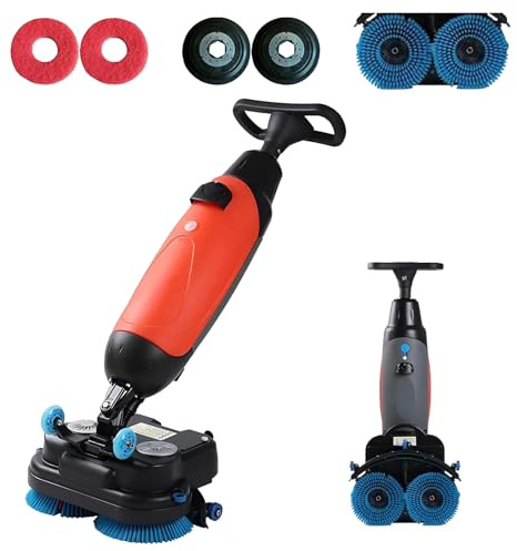 Lavasciuga Pavimenti Professionale, Con Pista Di Pulizia Da 43 Cm, Lucidatrice E Pulitrice per Pavimenti Multifunzione, 240 Giri/Min, Pulizia Profonda Di Piastrelle, Pavimenti in Legno