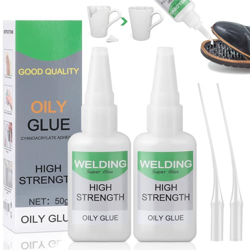 2 Stück Superkleber Extra Stark,50g Mächtiger Universalkleber,Super Glue | Sekundenkleber Extra Stark,Hochfester Welding Kleber für Schnelle Reparaturen An Kunststoff, Metall,Glas,Holz Usw