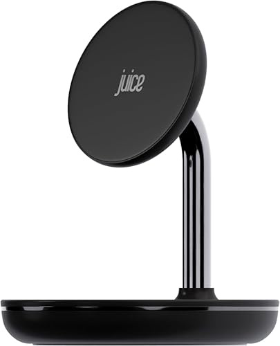 Juice Night Stand - Magnetischer iPhone Ladeständer mit Nachtmodus Licht & geführter Atmung, Kompatibel mit iPhone 12-16 Serie - Schwarz