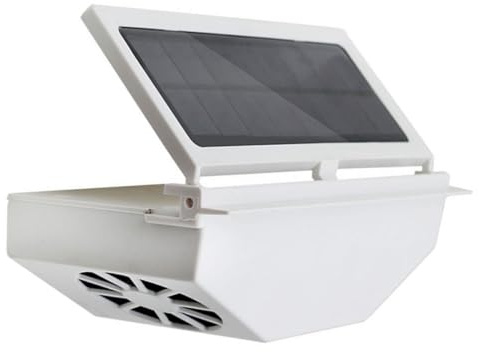 INOOMP Ventilateur Solaire Ventilation pour Voiture Batterie 1200mah en ABS Refroidisseur Auto pour Rafraîchir sans Climatisation