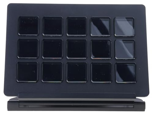 hogtnd Dynamische LCD Tastatur mit 15 Tasten für Streaming, Alternative Befehlszentralen für Gaming, Live Übertragungen, Videobearbeitung, LCD Tastatur