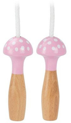 Vilac - Corde à Sauter Rose Bicolore à Pois - Qualité Supérieure - Corde à Sauter pour Enfant en Bois Massif - Design Unique - Coordination Motrice pour Enfant - Fabrication Française - 5 Ans et +