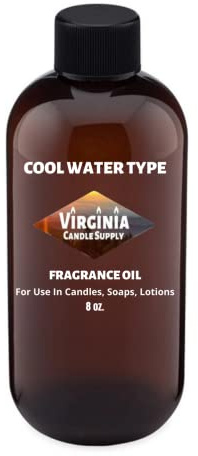 Cool Water Fragrance Oil (Our Version of the Brand Name) (8 oz Bottle) for Candle Making, Soap Making, Tart Making, Room Sprays, Lotions, Car Fresheners, Slime, Bath Bombs, Warmers