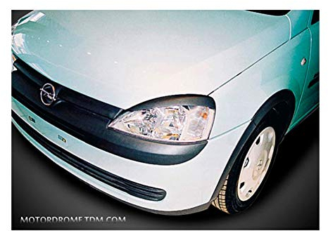 Motordrome Satz Scheinwerferblenden kompatibel mit Opel Corsa C 2000-2006 (ABS)