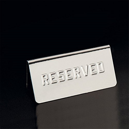 García de Pou 162.10 Placa para Mesa Reserved, 12 x 5.4 x 5.9 cm, Set de 100