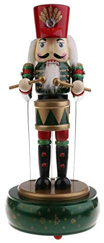 Tubayia Weihnachten Holz Nussknacker Figuren Wind Up Spieldose Musikbox für Haus Dekoration Geschenk