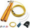 InnoTi Springseil Erwachsene Fitness für Damen & Herren – Speedrope Springseil Crossfit für Boxen – Anti-Rutsch Leichte Aluminium Griffe für Double Unders – Verstellbar und Mit Extraseil (GELB)