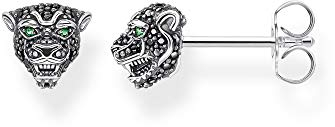 Thomas Sabo Unisex Ohrringe Ohrstecker Black Cat 925 Sterling Silber H2110-845-11