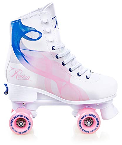 RAVEN Rollschuhe Roller Skates für Kinder Erwachsene Mädchen Damen verstellbar (Serena Navy/Pink, 39-42 (25-26,5cm))