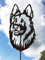 Gartenfigur Hund Schäferhund Kopf 45x27cm Gartenstecker Edelrost Gartendeko Wetterfest Rost Metall Rostfigur Hunde Figur Tier von Steinfigurenwelt