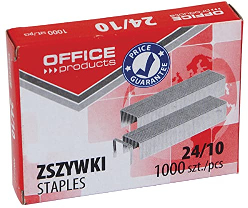 Klammern OFFICE PRODUCTS 24/10 1000pcs / Bürozubehör / Typ-Metall/Farbe-Silber/Größe-24/10