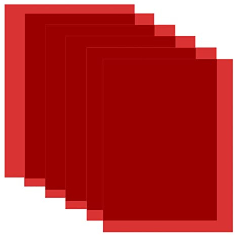 Selens 6PCS 40x50cm Lighting Gels Filter Red Flash Gel Light Color Correction Transparent Overlays Sheets Film for 800W Red Head Strobe Spotlight Light Photography Photo Studio Reading Craft