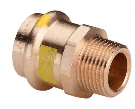 Raccord à sertir en cuivre pour gaz DVGW, SC-Contur (adaptateur mâle, 22x3/4)