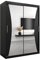 ABIKSMEBLE Armoire Monaco Avec Porte Coulissante Miroir - Dressing Adulte - Penderie Vêtement - Garde Robe - Placard - Closet