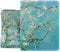 Berkin Arts Kompatibel mit iPad Mini 6. Generation Hülle (8.3 Zoll) 2021 A2568/A2569 Folio Case Premium-Lederbezug Cloisonnismus Grün Blume Blumen (Van Gogh-Mandelblüte)