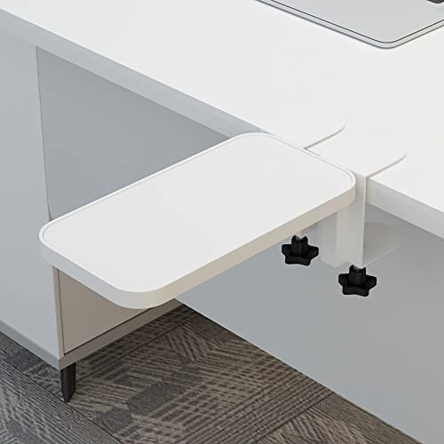 aleawol Ergonomische Armlehnenstütze Handgelenkauflage 90° Faltbare Handgelenkstütze Verstellbar Armauflage Schreibtisch Extender für Zuhause und Büro, Weiß (30 x 17 cm)