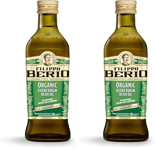 Filippo Berio Organic Extra Virgin Olive Oil, 500ml (Pack of 2)