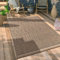 Paco Home Hochwertiger Outdoor Teppich Wetterfest & Pflegeleicht Jute-Sisal-Optik mit Fransen & Hoch-Tief-Effekt Langlebig für Terrasse, Balkon, Garten & Küche, Grösse:240x340 cm, Farbe:Beige