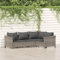 SECOLI Rattan gartenmöbel Set gartenlounge Outdoor Balkon Lounge Set balkonsofa loungesofa Outdoor Gartensofa Balkon sitzgruppe Lounge gartenmöbel mit Kissen-4-tlg
