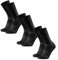 DANISH ENDURANCE Calcetines de Ciclismo Altos, Acolchados y Transpirables, Anti-ampollas, 3 y 5 Pack, Negro, 48-51