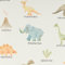 SCHÖNER LEBEN. Baumwollstoff Dekostoff Digital Dinosaurier mintgrün bunt 1,40m breit
