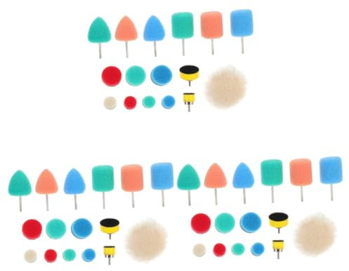 Gatuida Kit De 3 De Polissage Pour Voiture Éponges Et De Polissage Assortiment Polyvalent De De Polissage 16 Pièces X 3