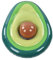 Avocado Pool Float PVC Aufblasbare Pools Floß Liege Strand Floaty Party Spielzeug mit Ball Sommer Strand Schwimmen Floaty Party Spielzeug Lounge Floß für Kinder Erwachsene