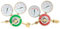 Régulateur d'oxygène acétylène pour kit de torche, régulateurs double jauge en laiton de haute pureté avec pression d'entrée d'oxygène de 0 à 4000 psi, acétylène de 0 à 30 psi, pour soudure, coupe,