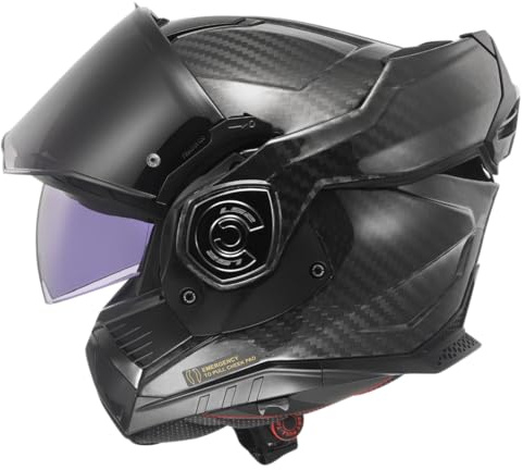 LS2 Helm Advant X Carbon Solid FF901 mat zwart | | Quick Release ratelsluiting | Carbon | geeignet für