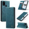 Cracedily Handyhülle für Samsung Galaxy A21s Hülle, Klapphülle Premium Lederhülle Klappbar Flip Case Tasche Magnet Kartenfach Standfunktion Klapphülle Schutzhülle für Galaxy A21S, Blaugrün