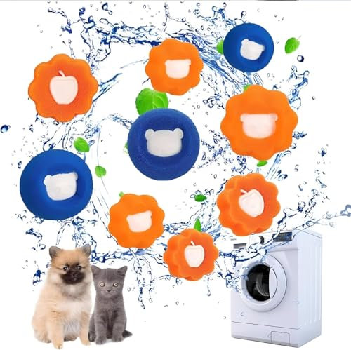 Pet Hair Remover for Laundry-Washing Machine Hair Catcher-Lint Catcher for Washing Machine,Laundry Balls Pet Hair Collector and Lint Remover-Anti Winding Adsorption Balls for Clothes (Pack of 2)