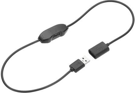 sourcing map LED Strip Dimmer, DC 5V 3A Rotary Brightness Adjustable Controller Lamp Switch with USB Connectors for Single Color Strips, Black