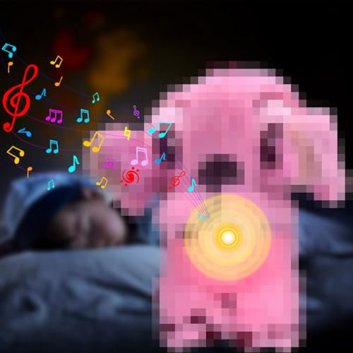 Atuoxing S-titch Atmender Plüschtier S-titch Kuscheltier mit Herzschlag Schlummer S-titch für Kinder und Erwachsene (Rosa)
