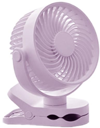 Ventilateur de bureau portable à clipser à piles - Petit ventilateur de bureau USB puissant - Silencieux - Rechargeable - 4 vitesses