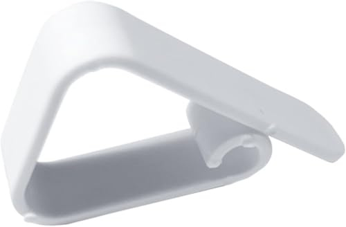 Lot de 100 pinces à linge pour tables blanches – Idéal pour extérieur (jardin, terrasse, restaurant, camping, patio) – Clip en plastique pour papier, toile cirée et tissu