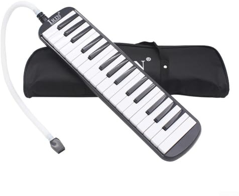 Melodica Keyboard mit 32 Tasten, perfekt für Musikinstrument zum Lernen und Solo-Auftritte (Schwarz)
