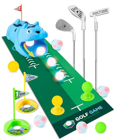 Kizmyee Ensemble de Mini Golf pour Enfants avec Recyclage Automatiqu