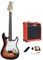 Johnny Brook Electric Guitar Kit with 20W Amplifier (FULL KIT) (Sunburst)