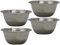 Excellent Houseware Set of 4 Small Stainless Steel Bowls Small Metal Bowls, Stainless Steel Metal, grey, 10 cm